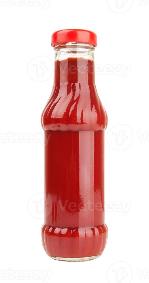 Bottle of tomato sauce photo