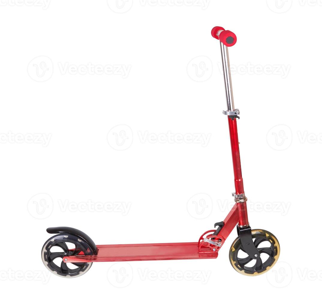 rojo metal scooter foto