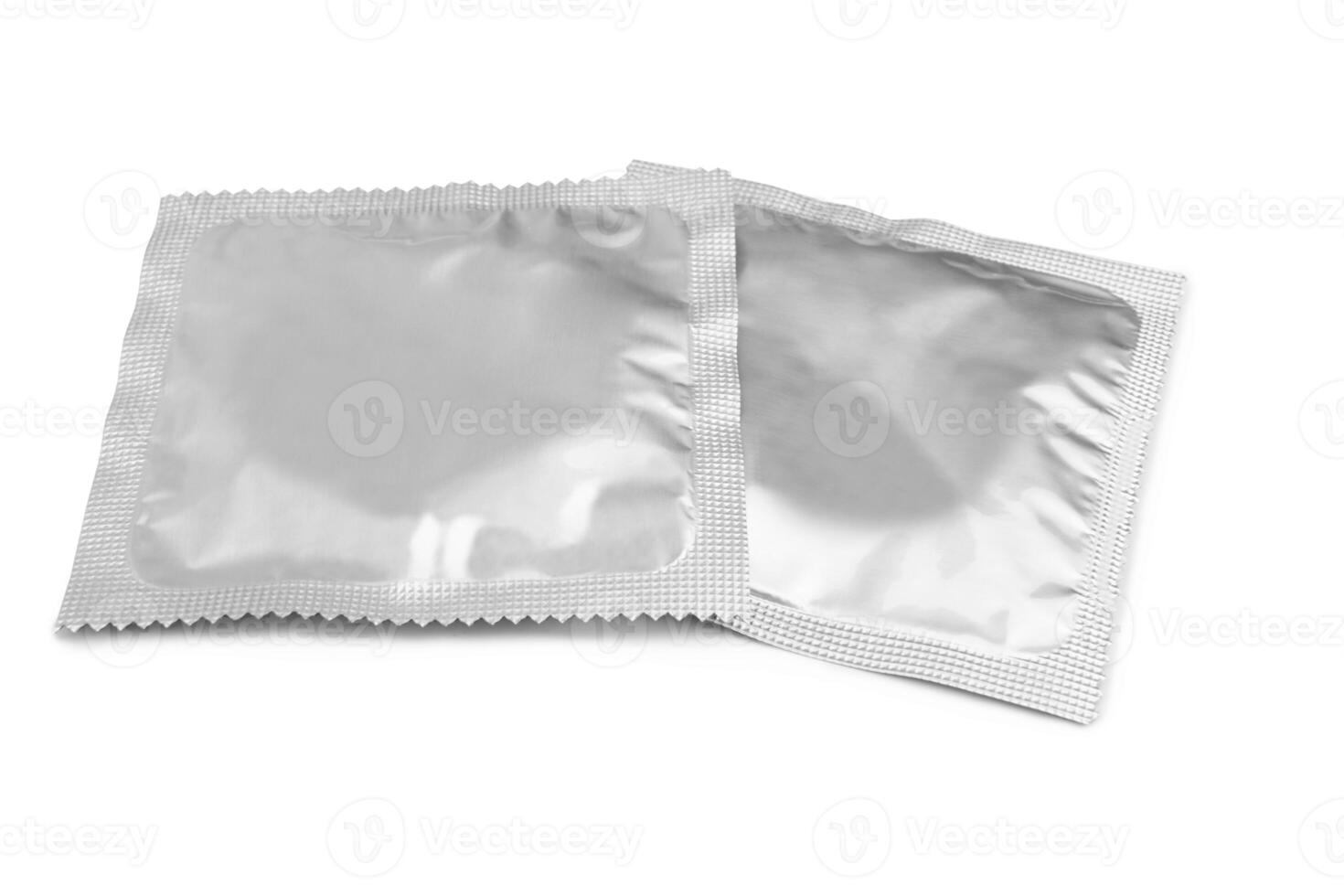 Condom on white photo