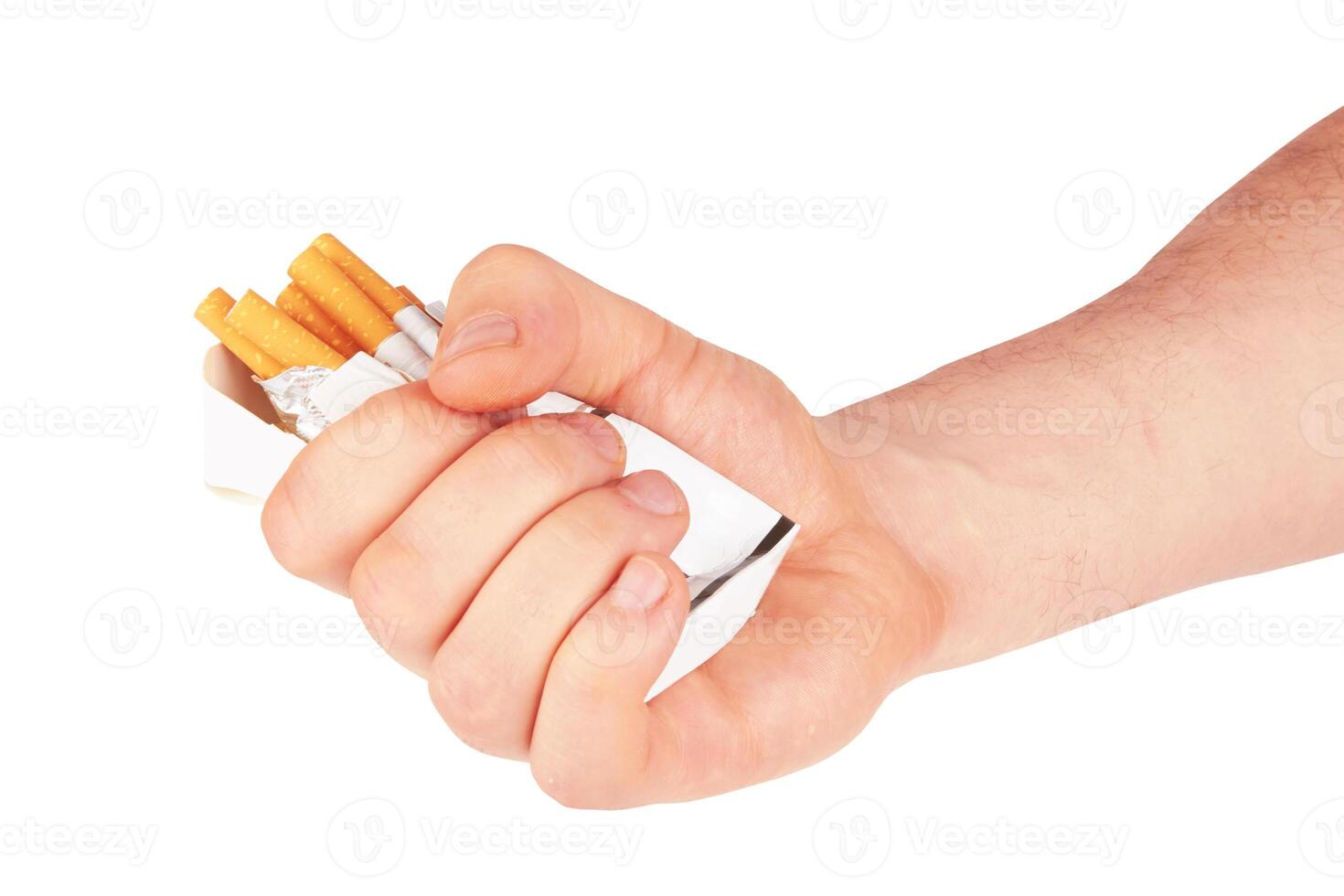 stop smoking on white photo