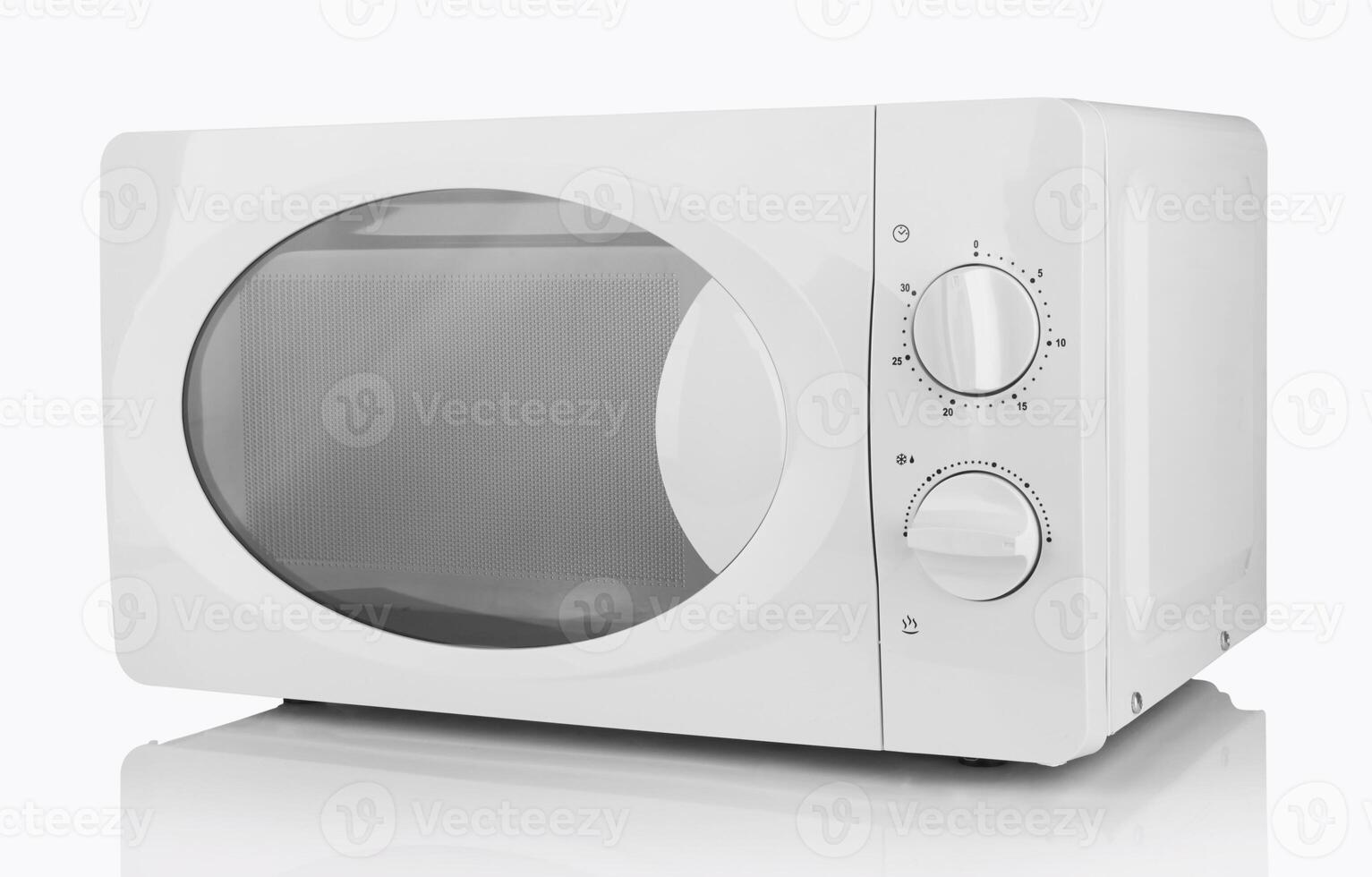 microwave on a white photo