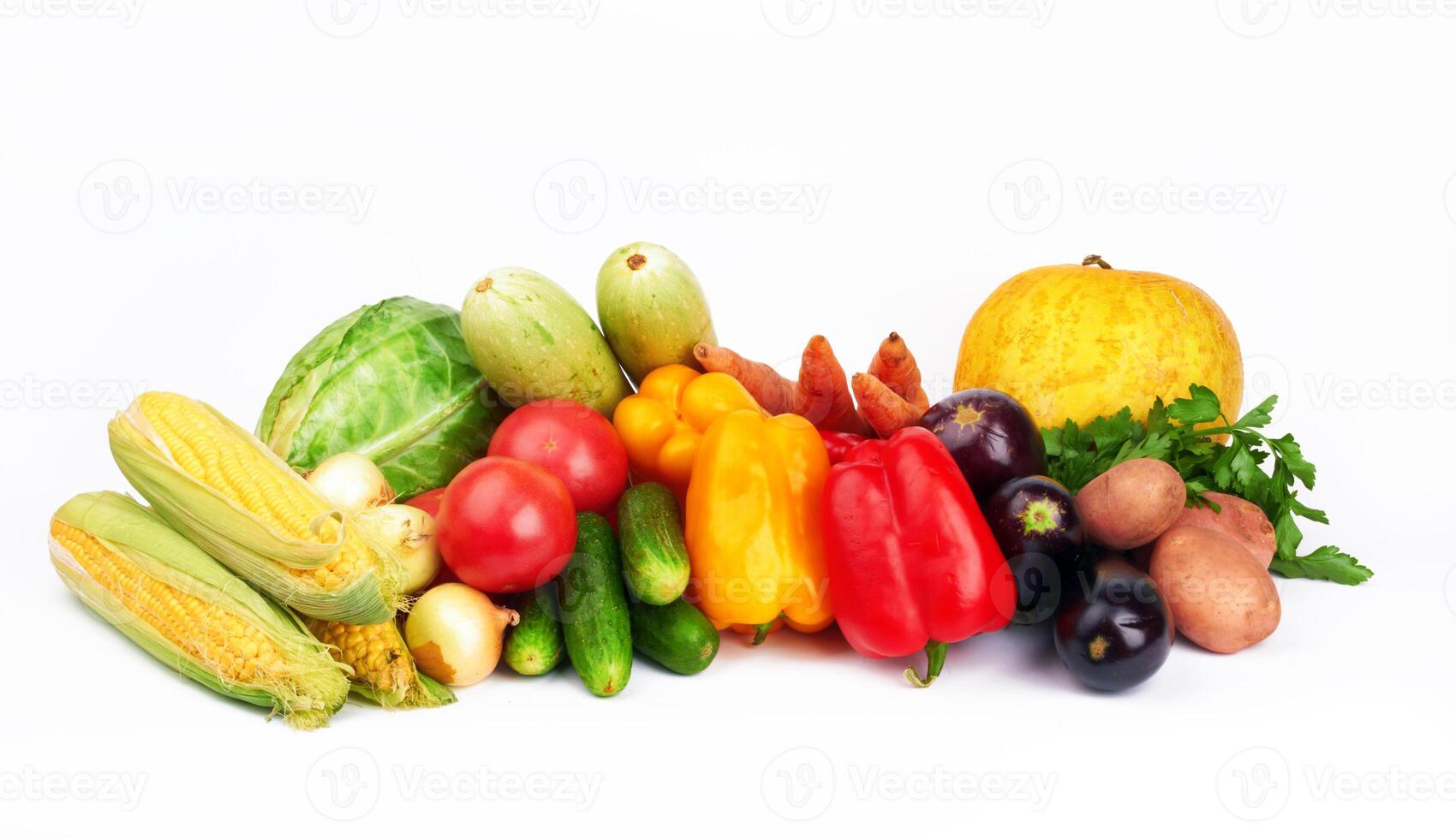 vegetables on white photo
