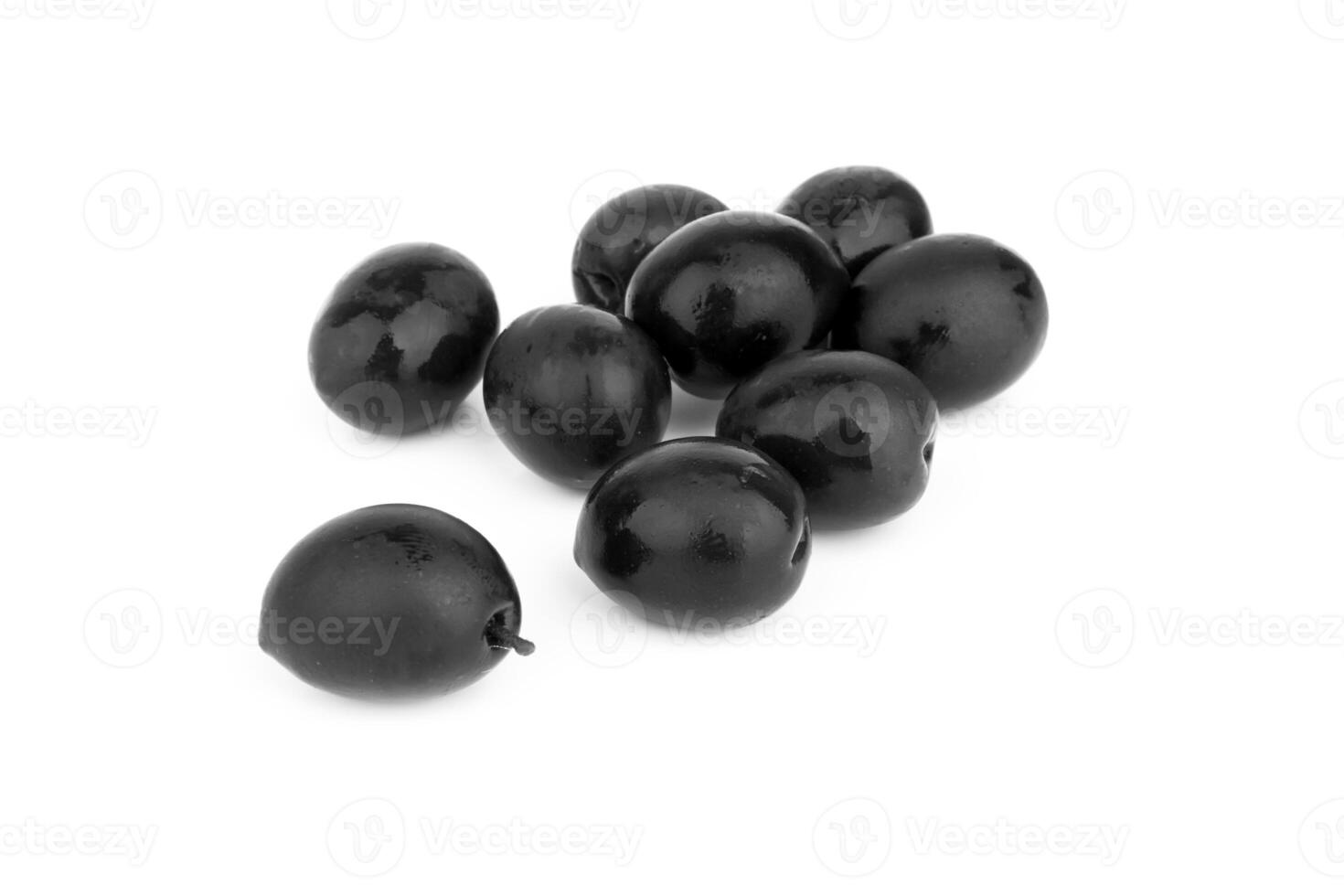 Olives black on white photo