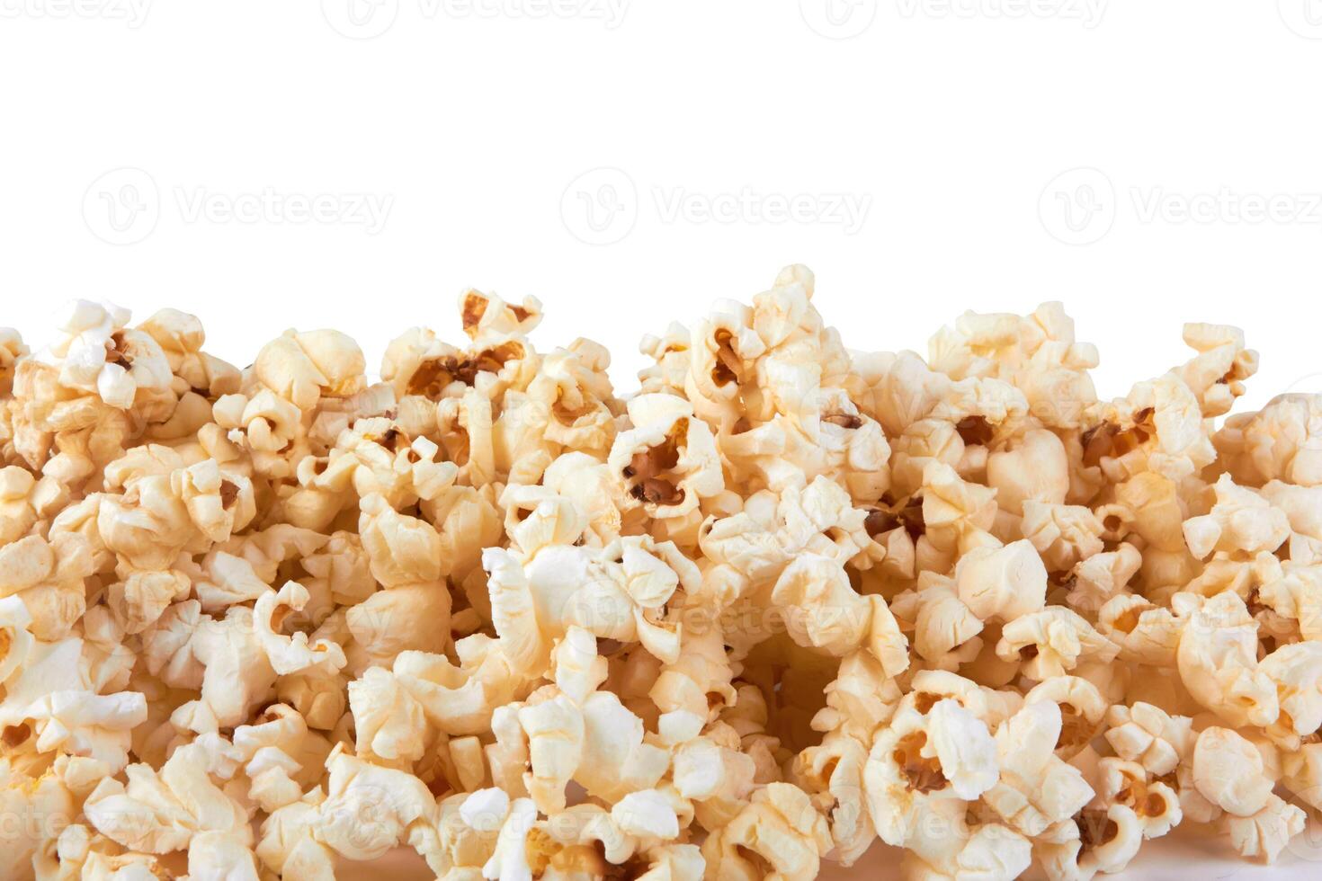 Popcorn on white photo