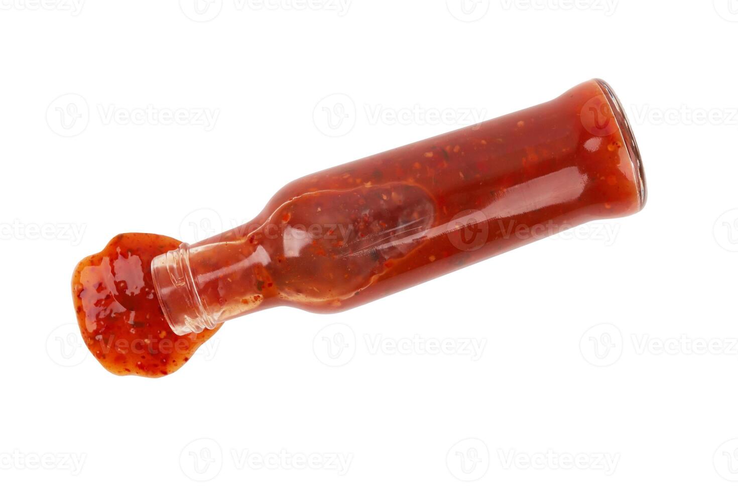 hot sauce on white photo