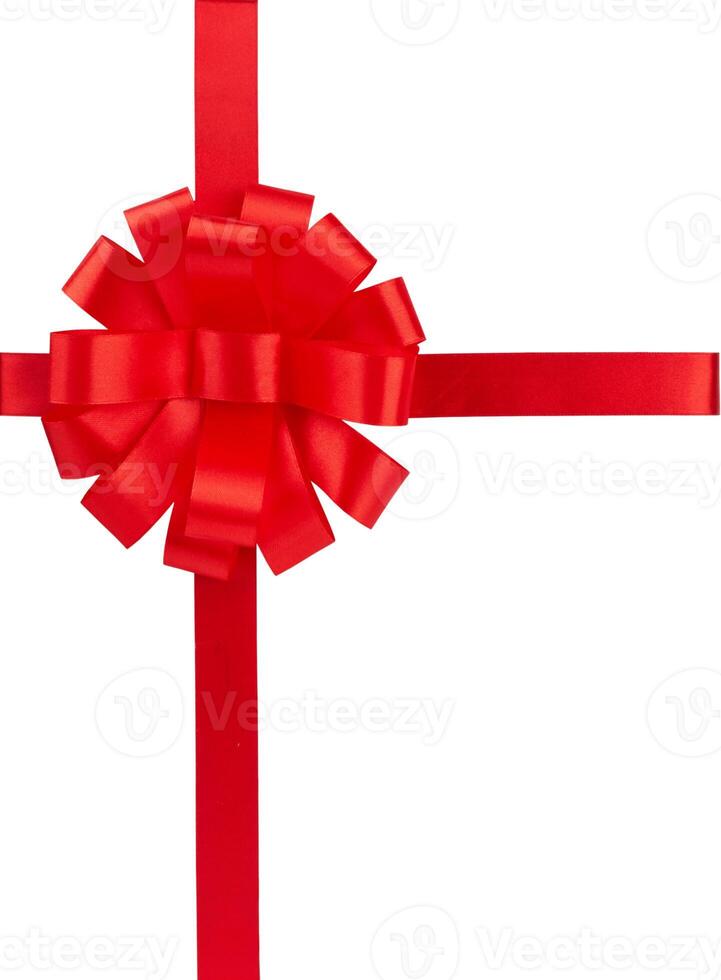 gift box with red ribbon photo