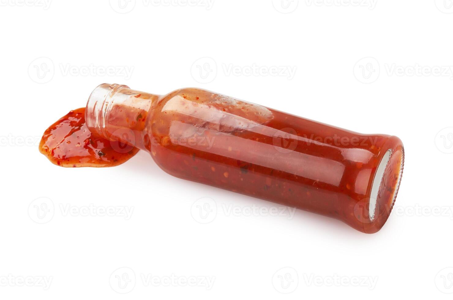 hot sauce on white photo