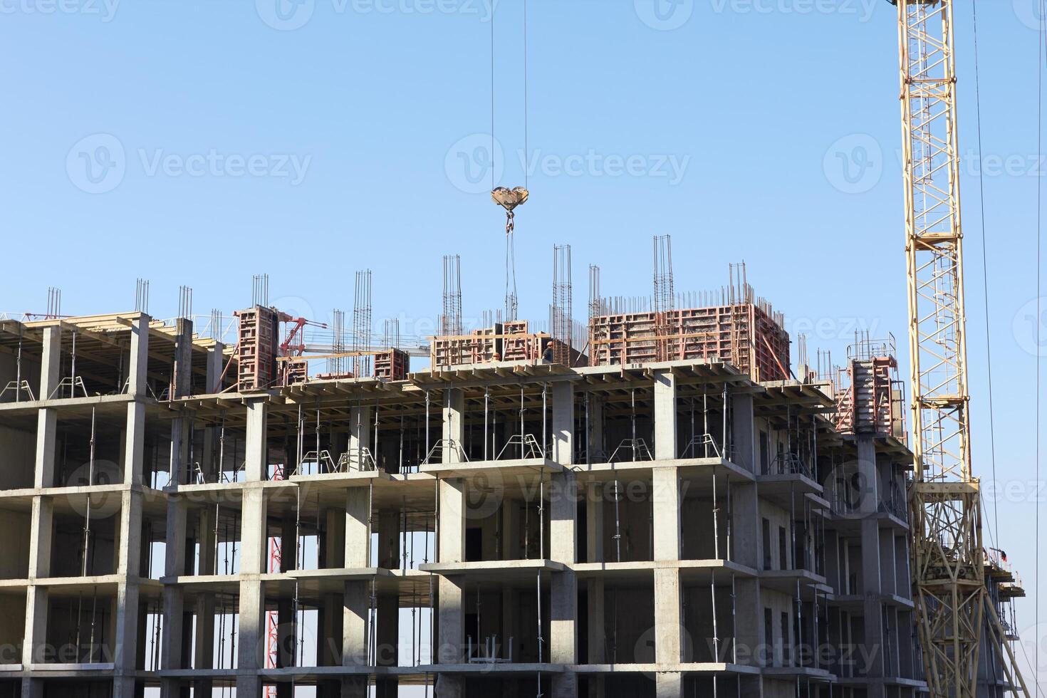 construction site with crane photo