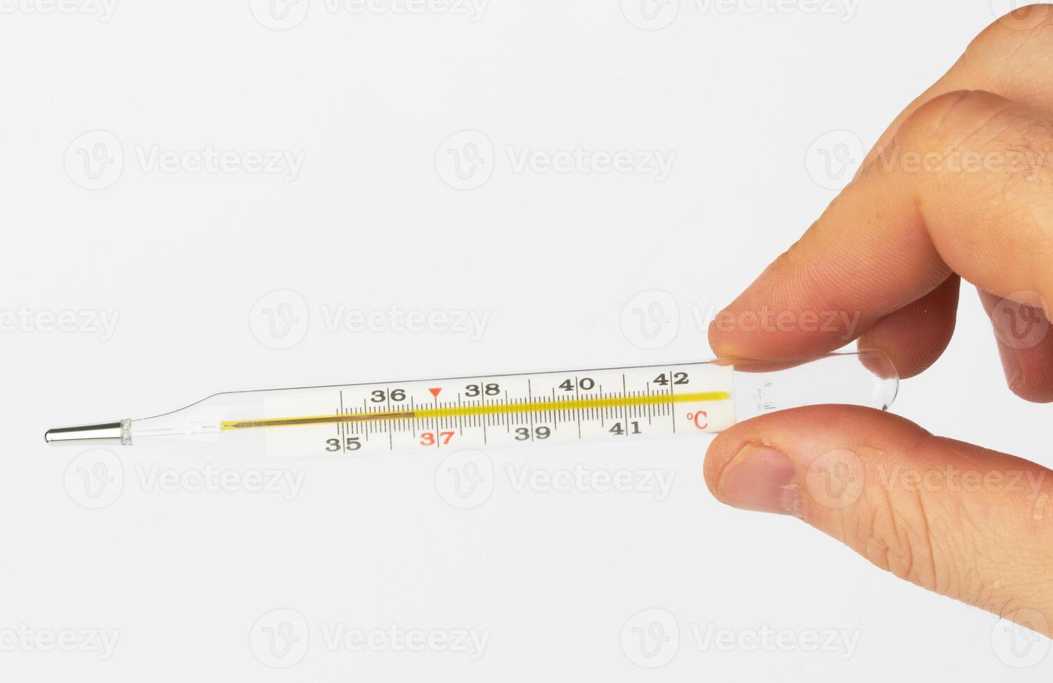 thermometer on white photo