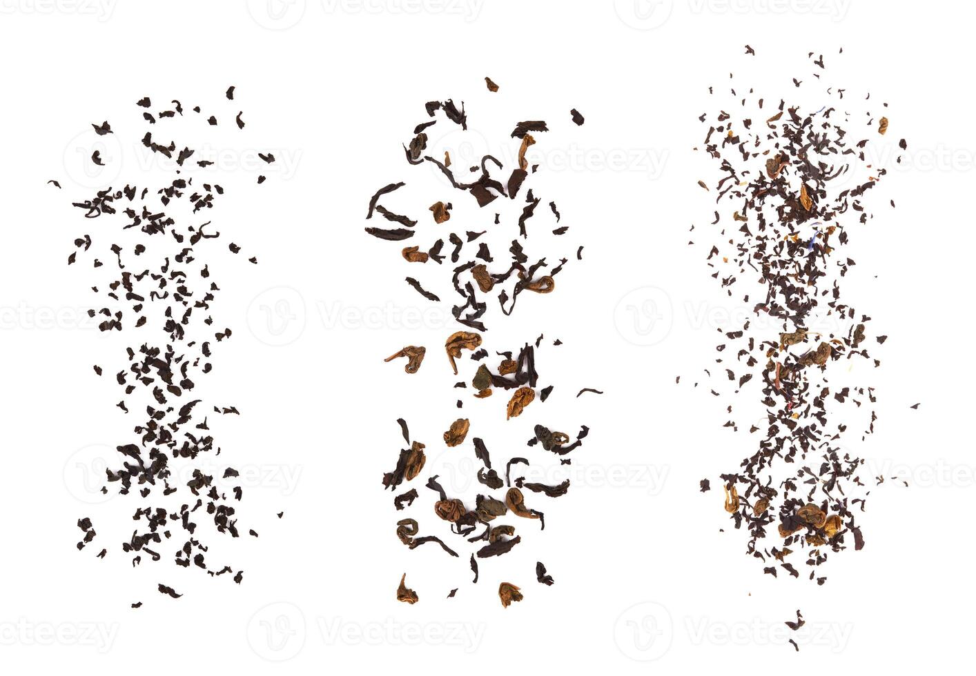 hojas de té secas foto