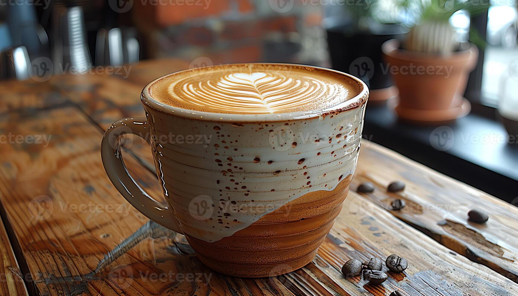 AI generated Coffee background image photo