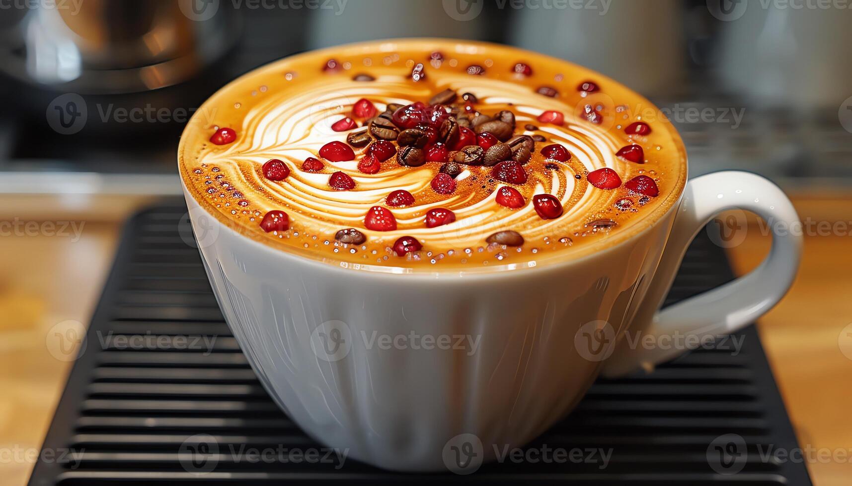 AI generated Coffee background image photo