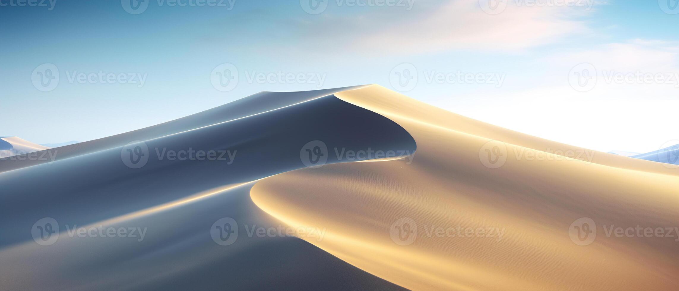 AI generated Dune, sand in the Sahara desert banner photo