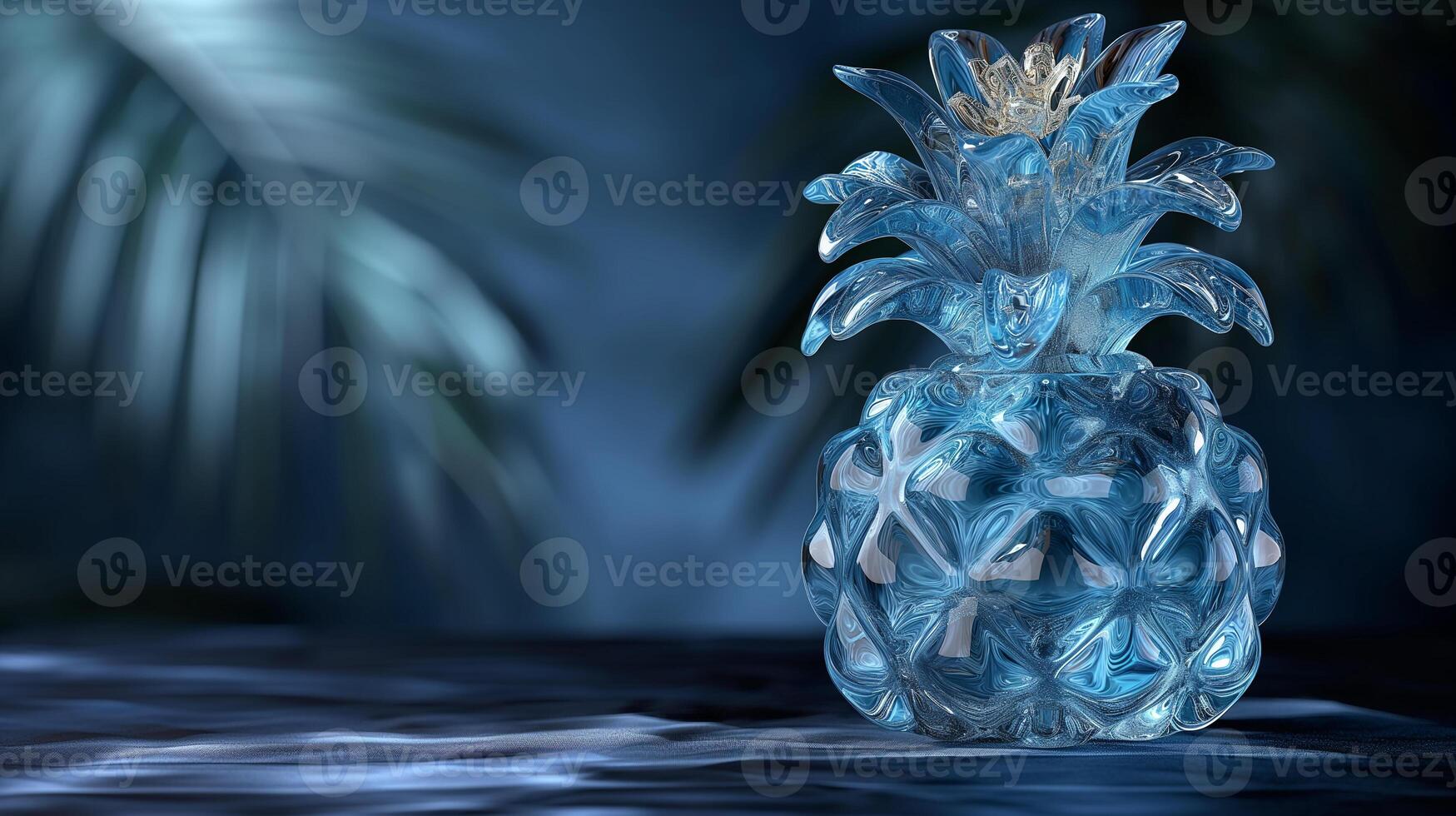 AI generated An artistic interpretation of a pineapple made entirely from diamonds photo