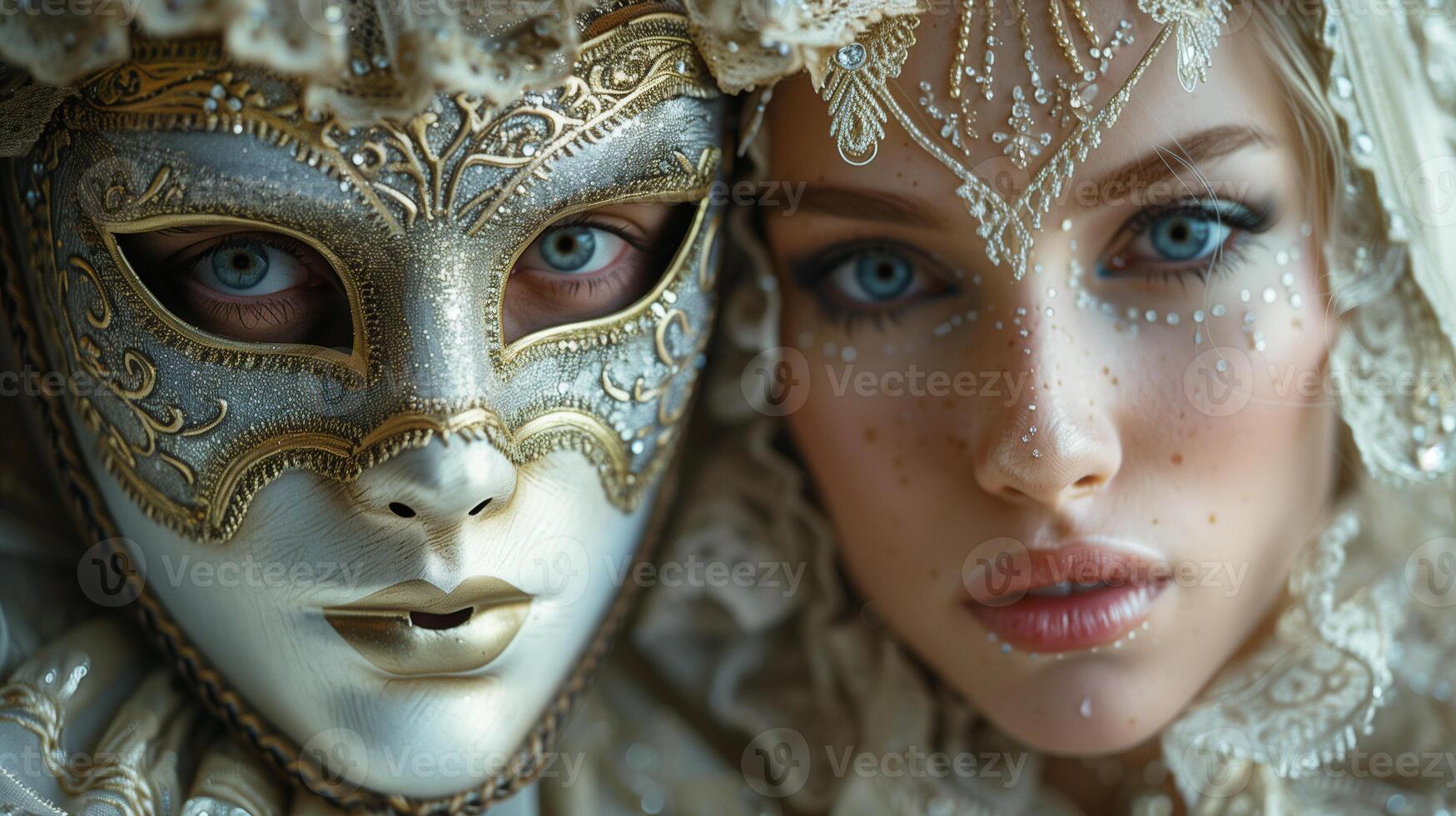 AI generated Medieval French masquerade ball photo