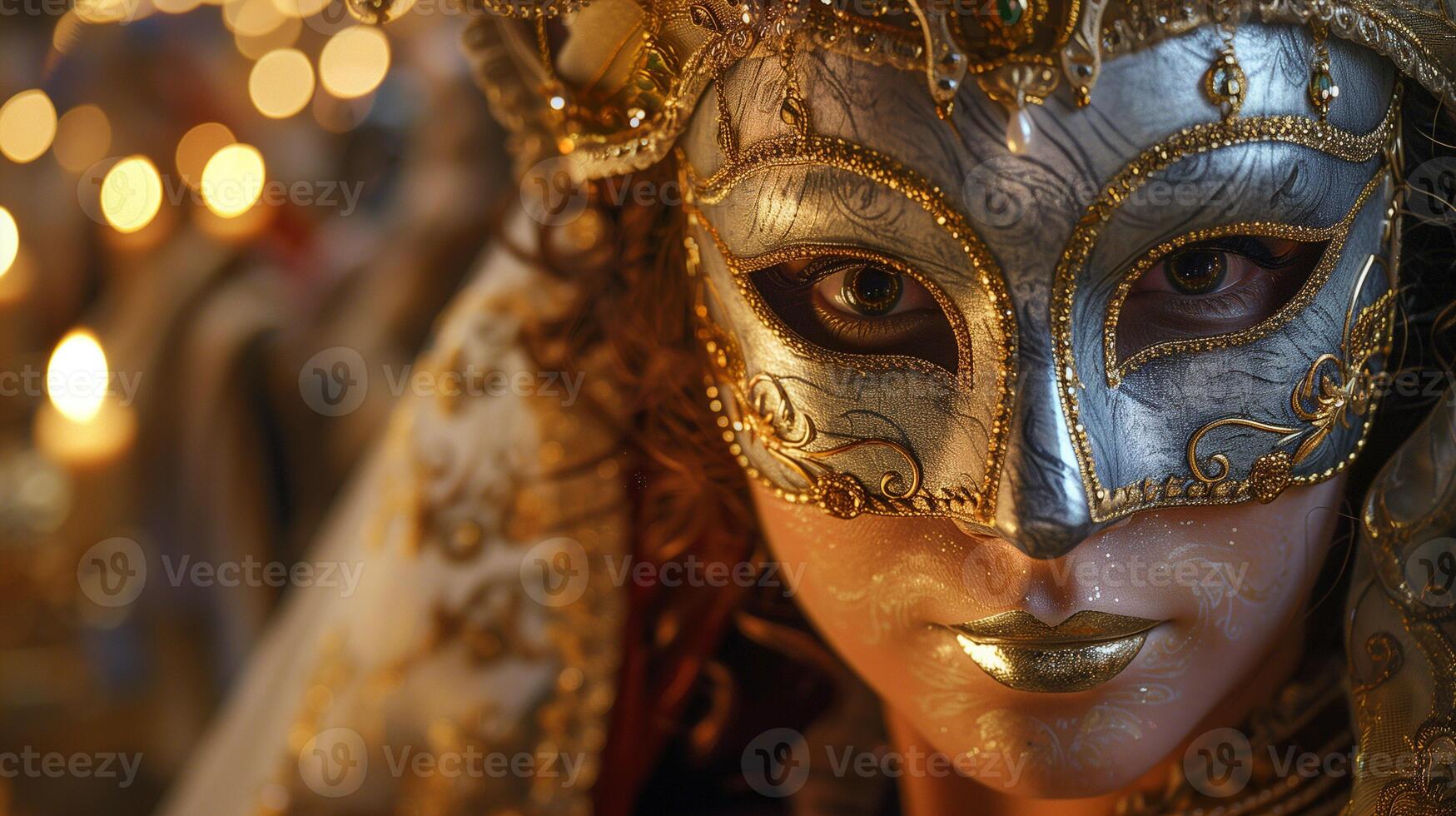 ai generado medieval francés mascarada pelota foto