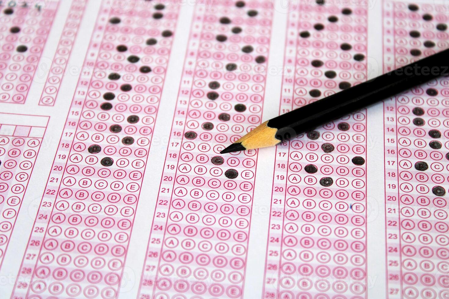 pencils and sharpener. Pencil and eraser on the optical form. Future Anxiety. Uncertainty. photo