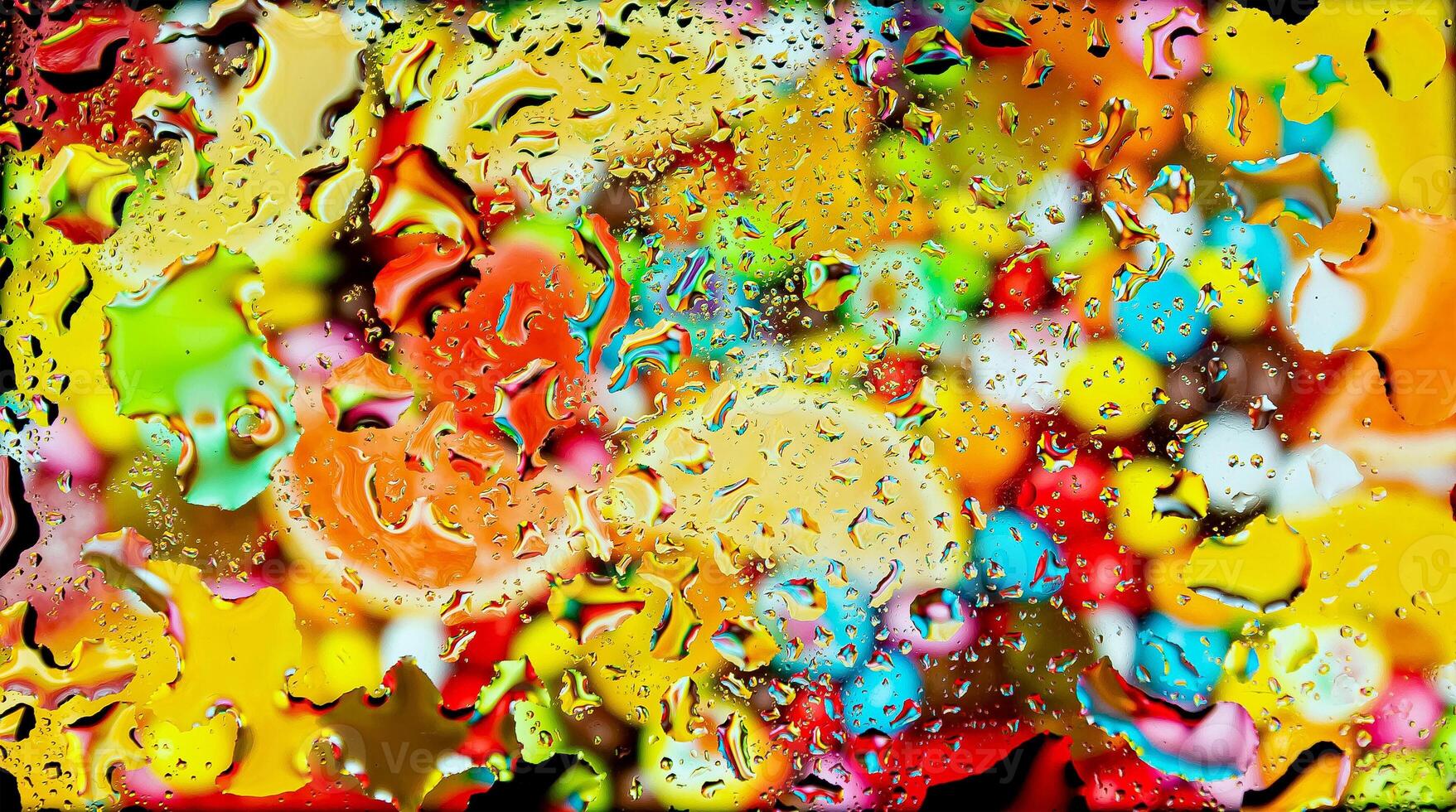 full hd abstract colorful background, abstract wallpaper with water drops, 4k colorful background, drops of water photo