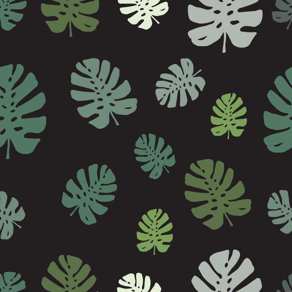 de moda modelo con tropical hojas, monstera siluetas vector botánico ilustraciones, floral elementos. mano dibujado planta para decoración.