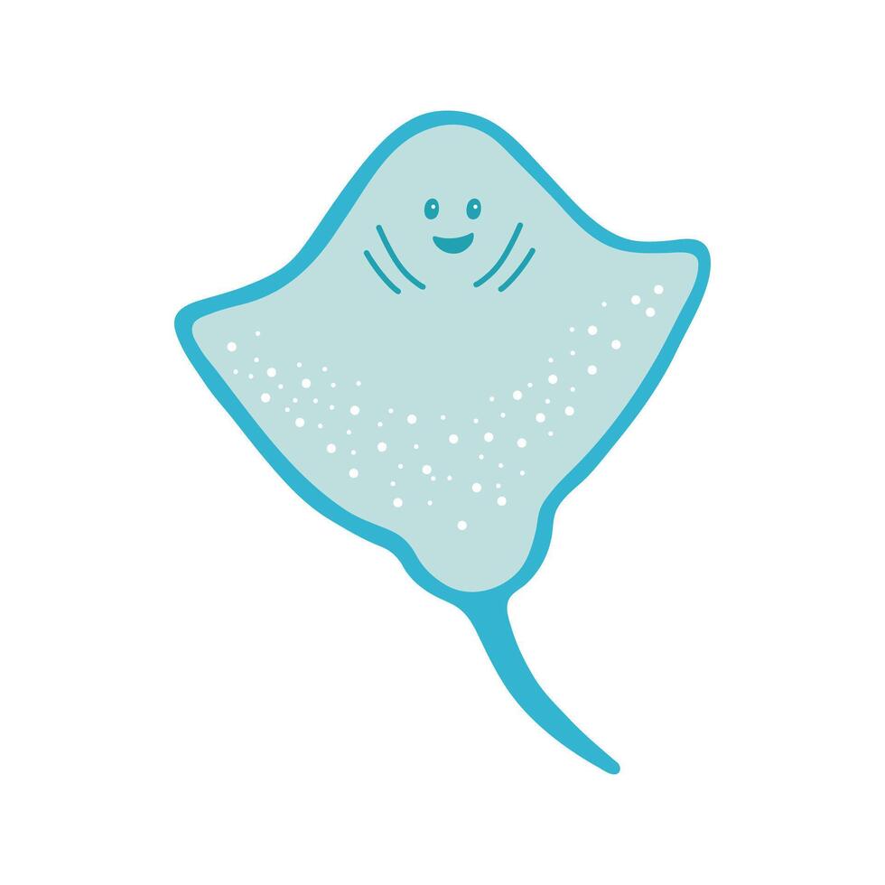 vector mantarraya pez. mano dibujado ilustración para viaje diseño.