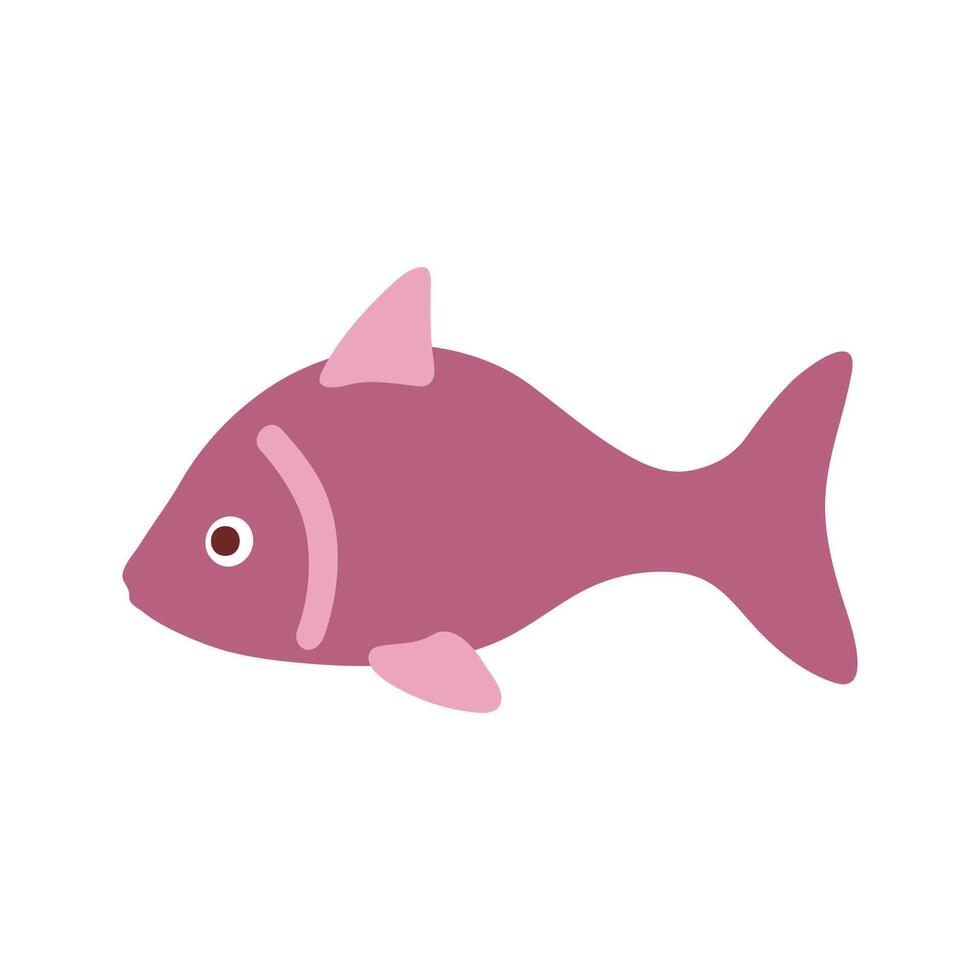 linda tropical rosado pez. mano dibujado vector ilustración para estacional diseño.