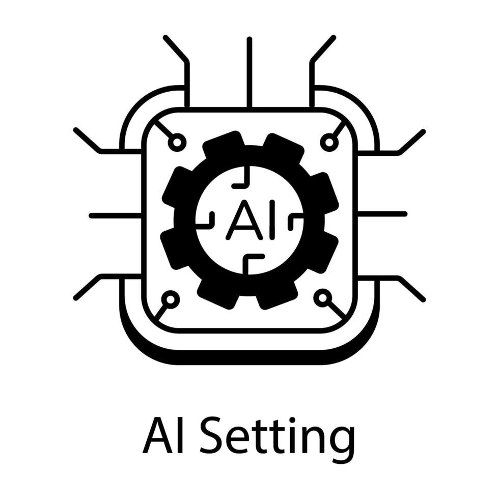 Futuristics Technology Linear Icon vector