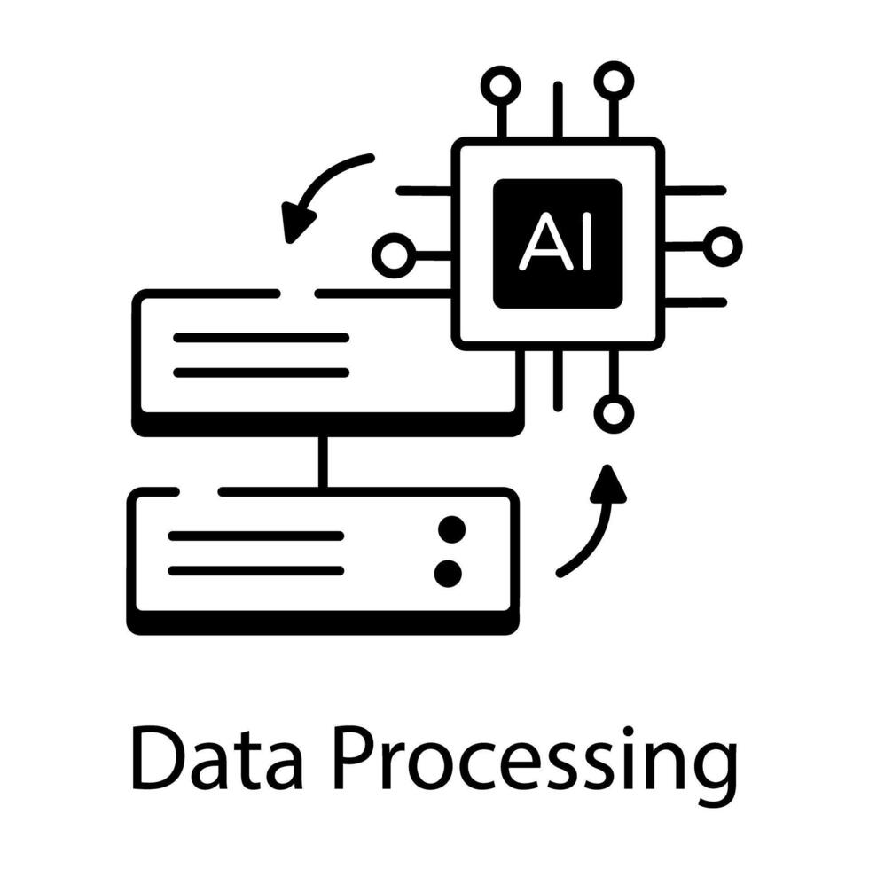 Futuristics Technology Linear Icon vector