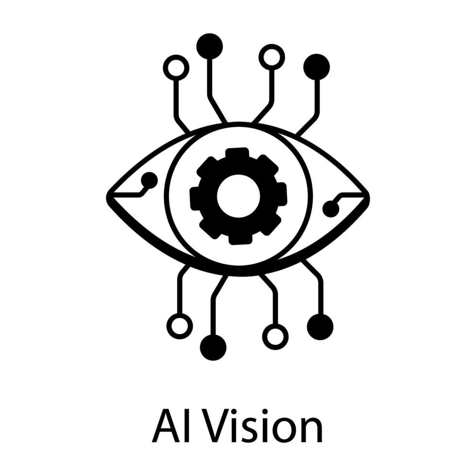 Futuristics Technology Linear Icon vector