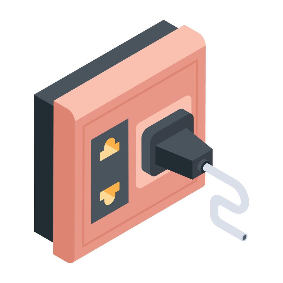 Electric Devices Isometric Icon vector