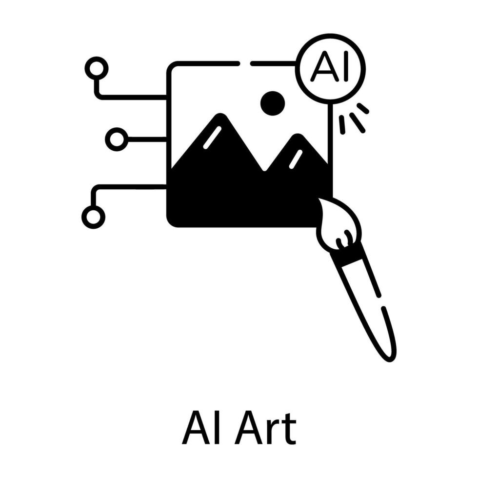 Futuristics Technology Linear Icon vector