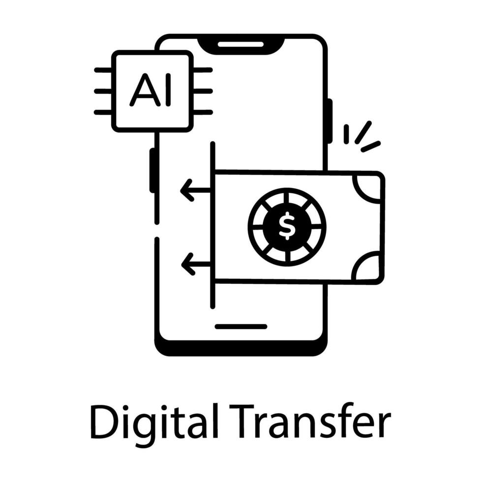 Future Technology Linear Icon vector