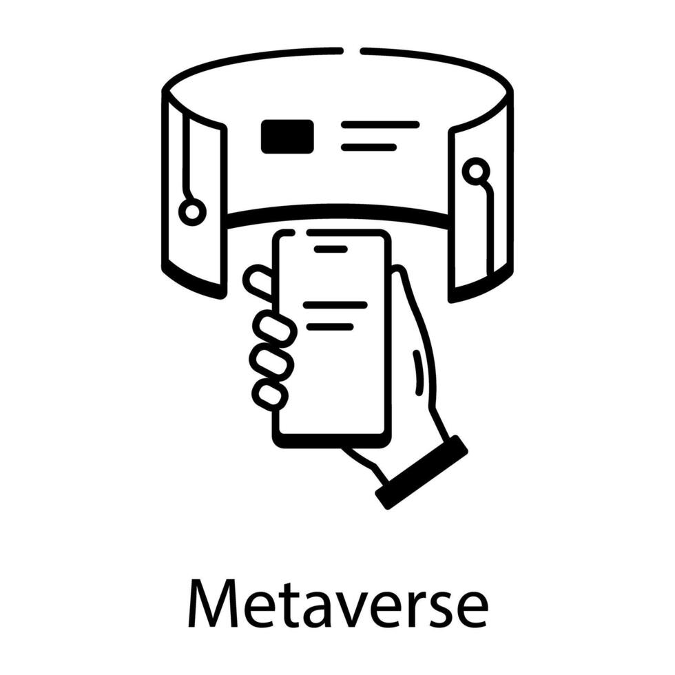 AI Technology Linear Icon vector