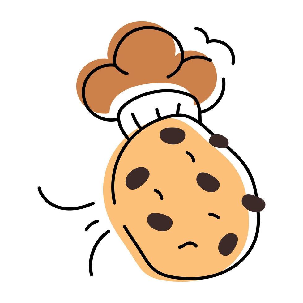 mano dibujado galletas icono vector