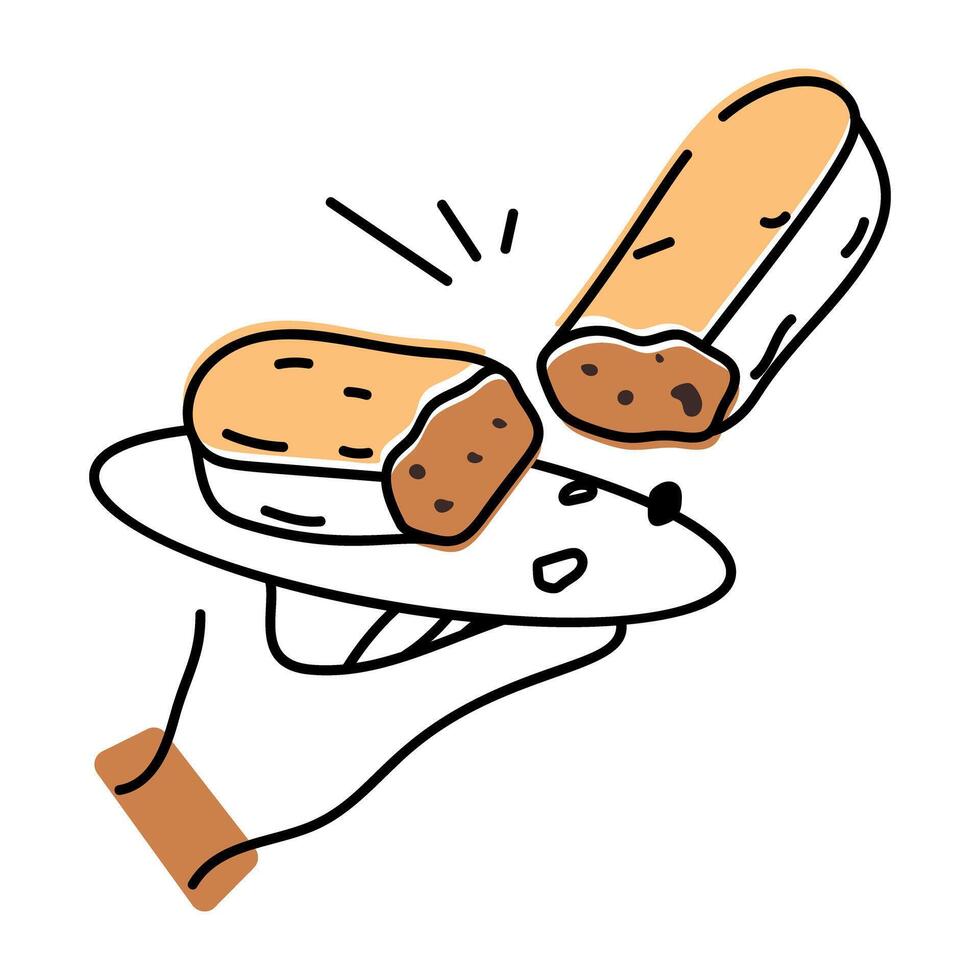 Hand Drawn Cookies Icon vector
