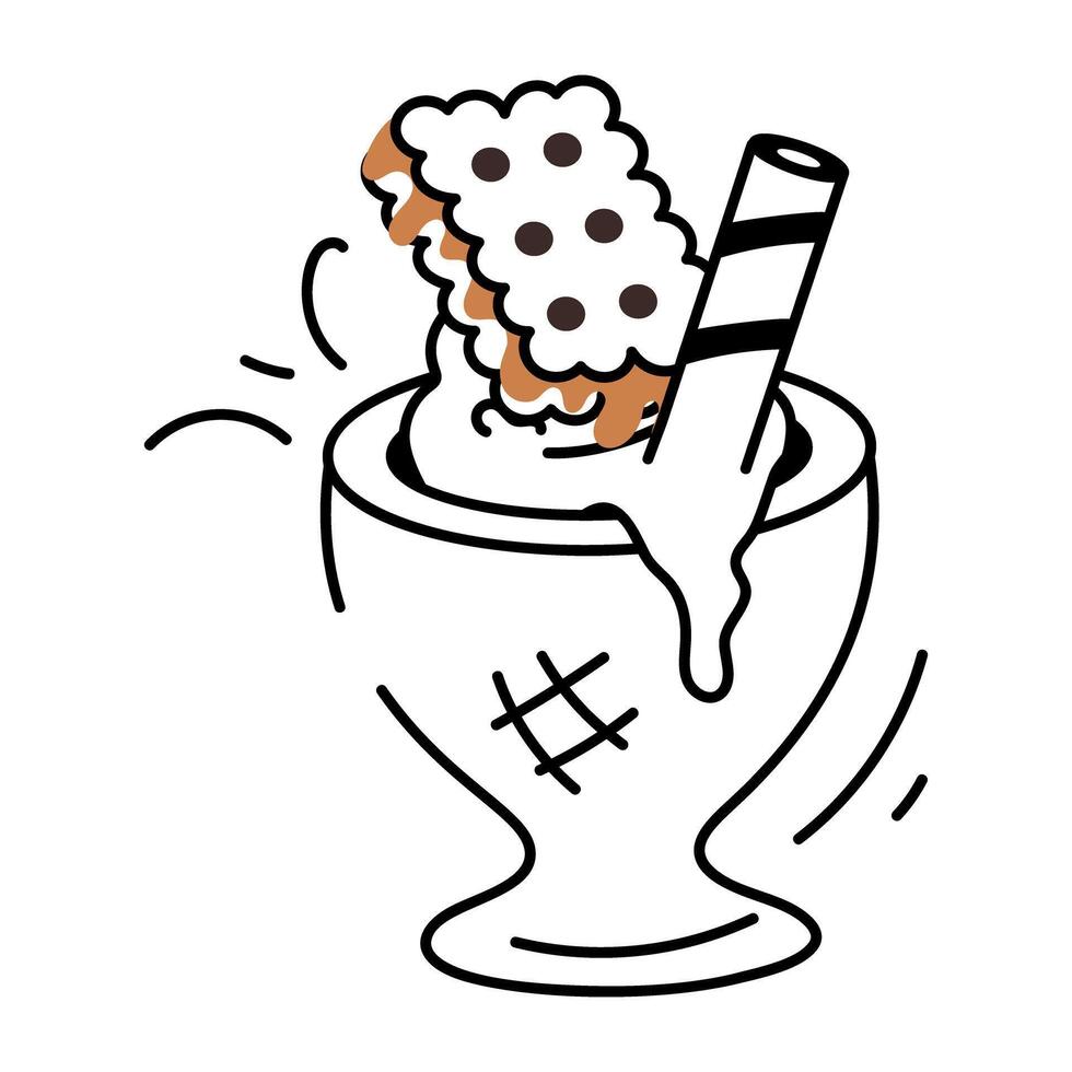 Hand Drawn Cookies Icon vector