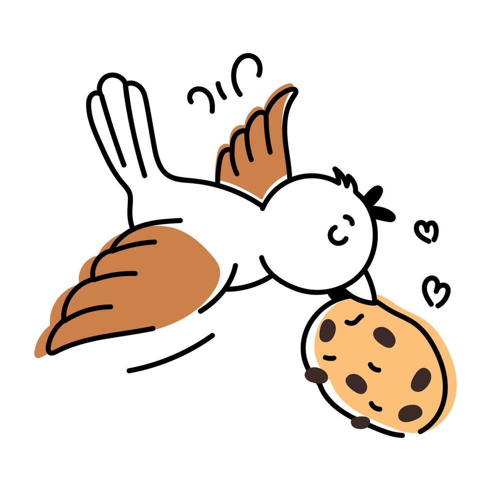 mano dibujado galletas icono vector