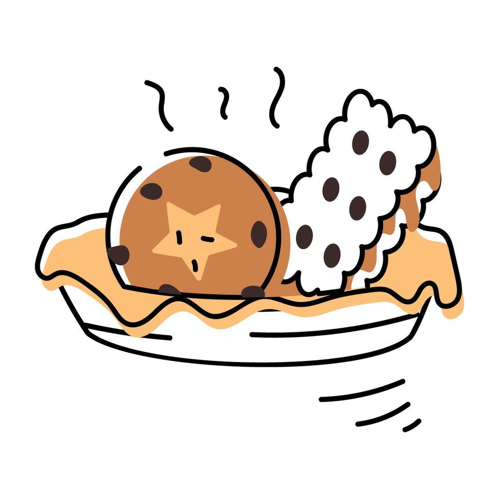 Bakery Cookies Hand Drawn vector