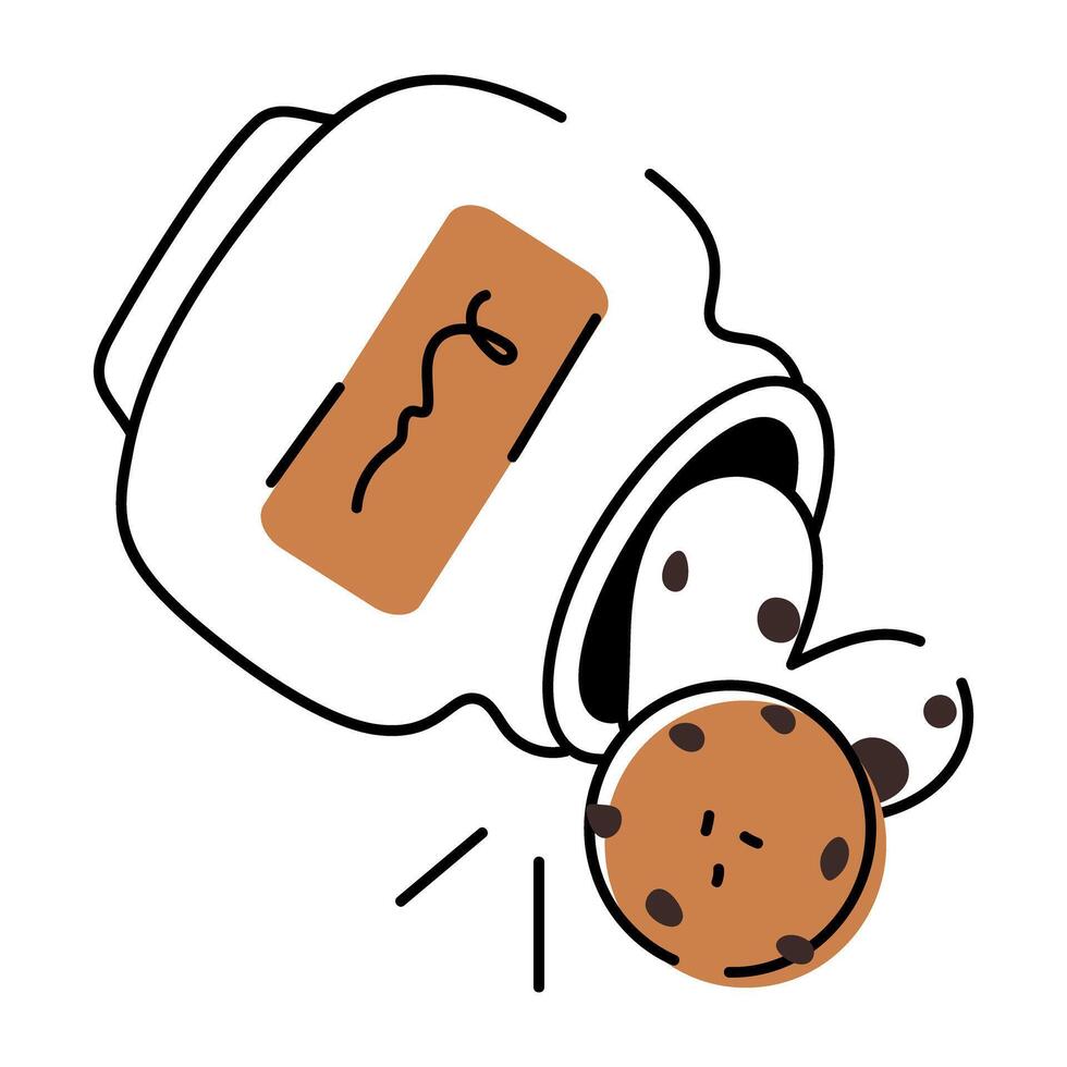 mano dibujado galletas icono vector