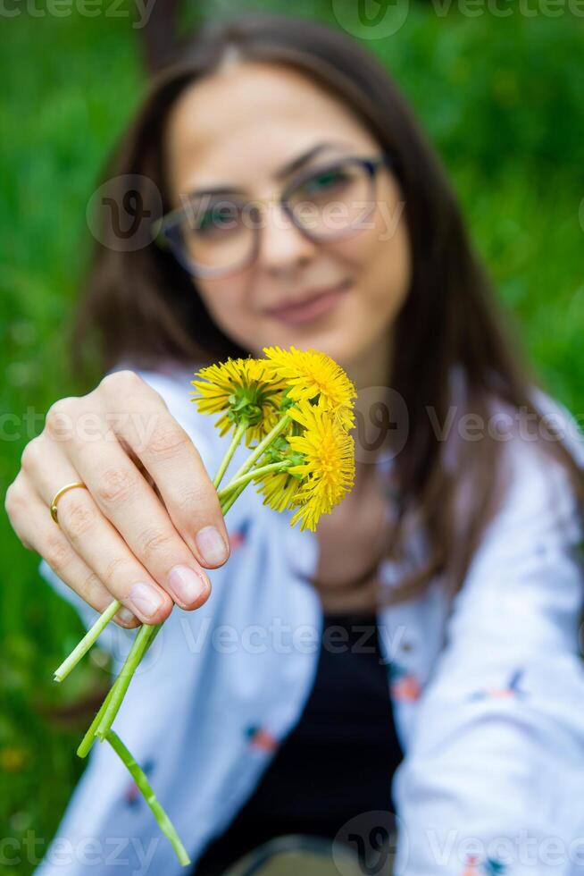 woman in the park, young woman in the garden photo