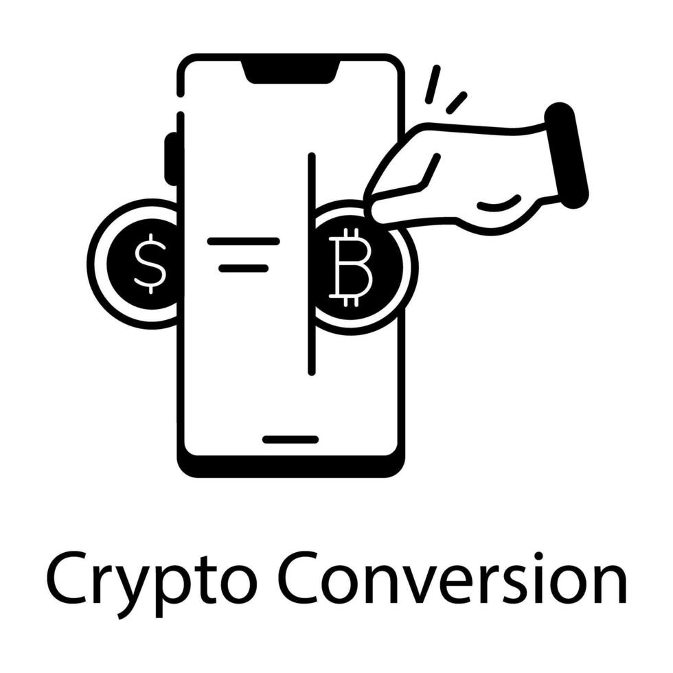 Crypto Technology Line vector