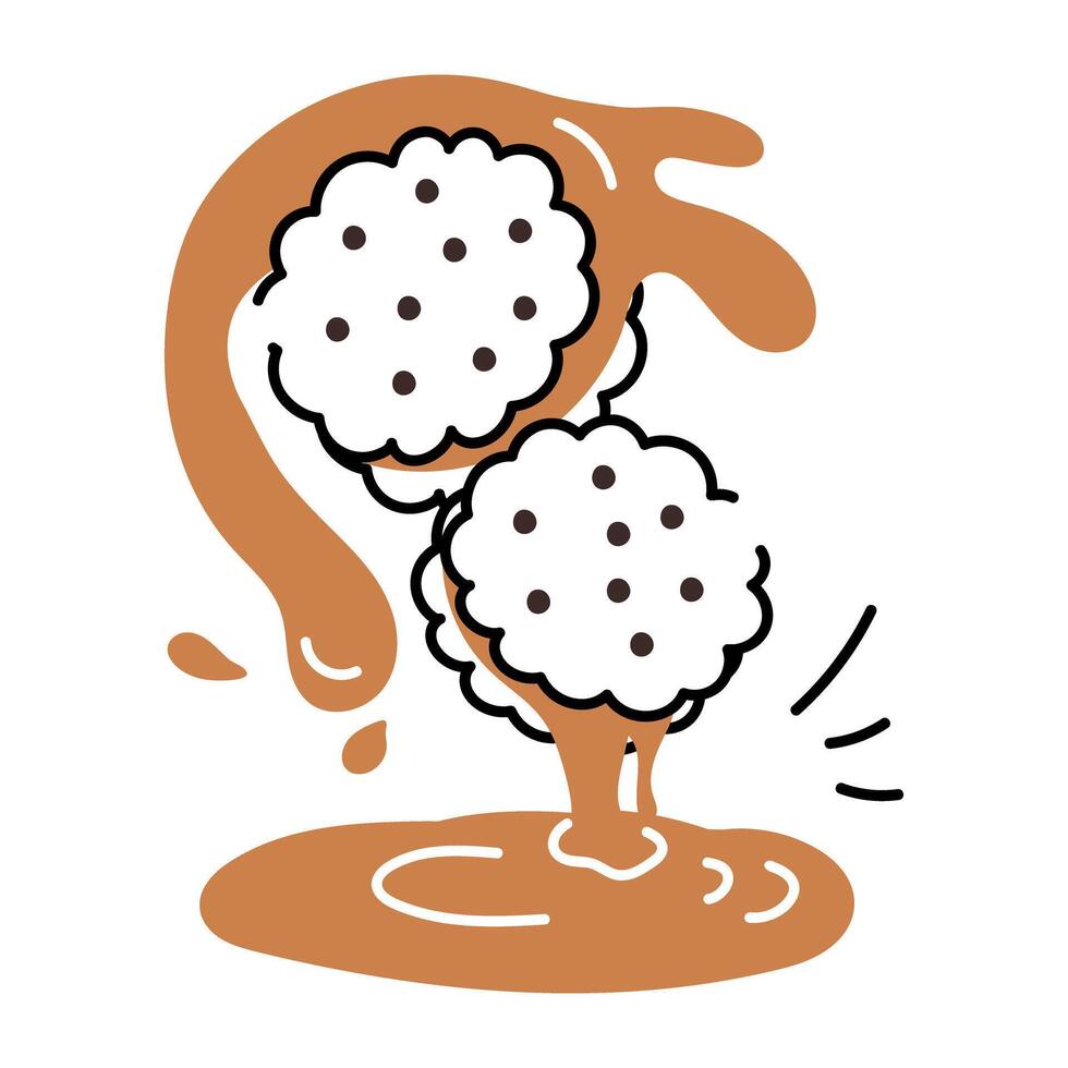Bakery Cookies Hand Drawn vector