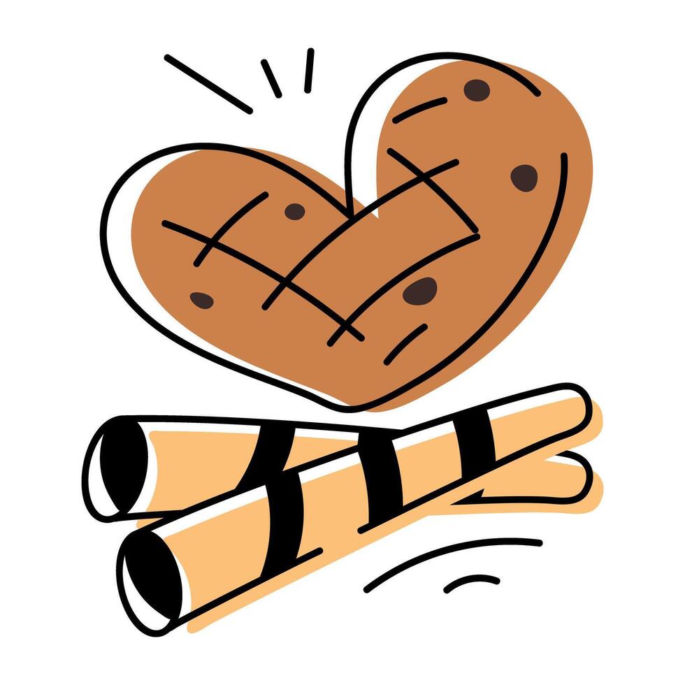 mano dibujado galletas icono vector