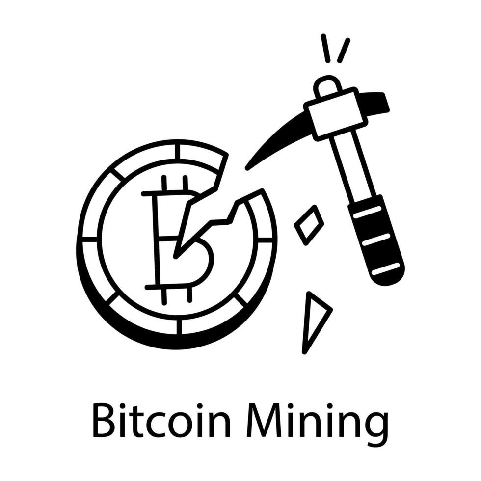 Blockchain Currencies Linear vector
