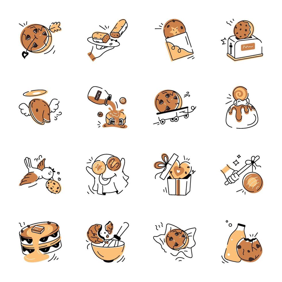 Hand Drawn Cookies Icon vector