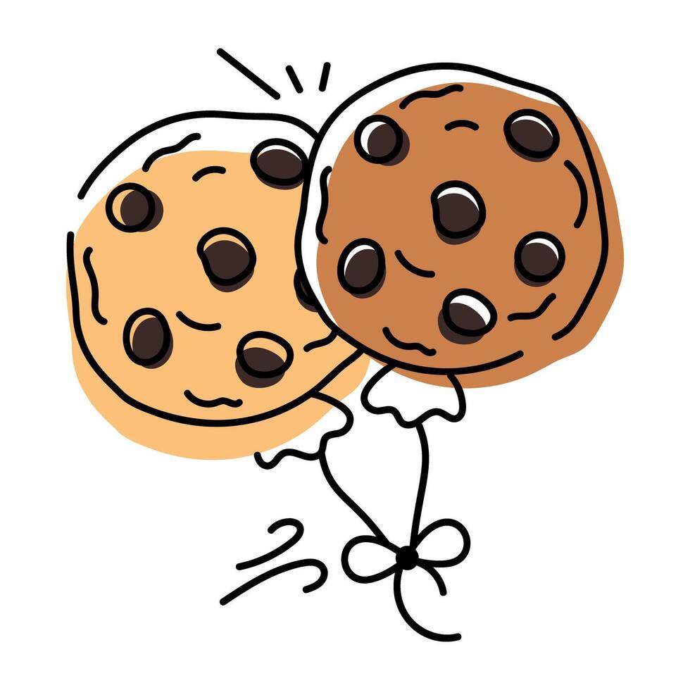 Hand Drawn Cookies Icon vector