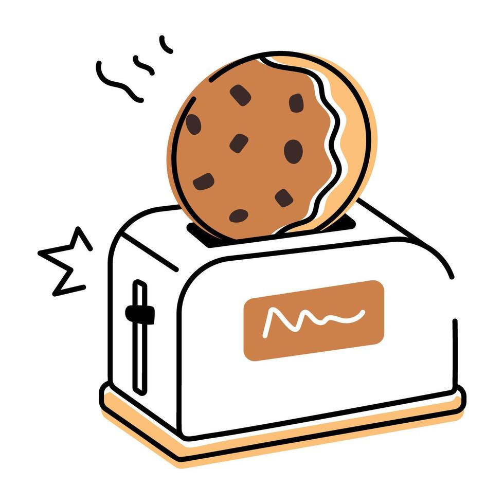 mano dibujado galletas icono vector