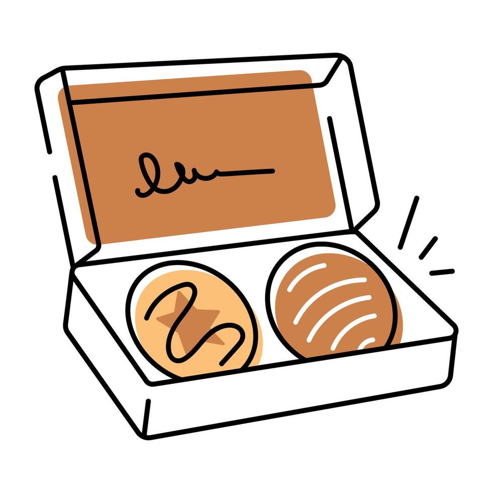 mano dibujado galletas icono vector