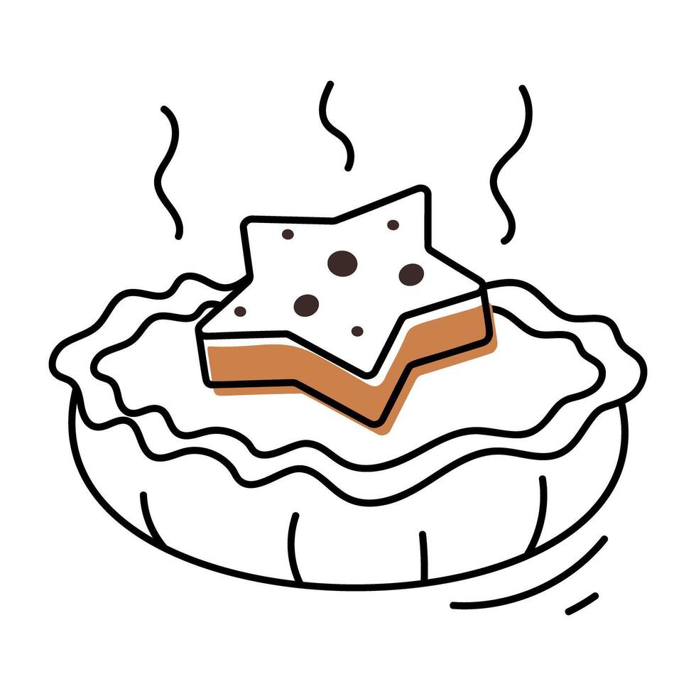 mano dibujado galletas icono vector