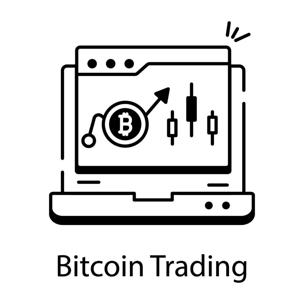 Crypto Market Linear Icon vector