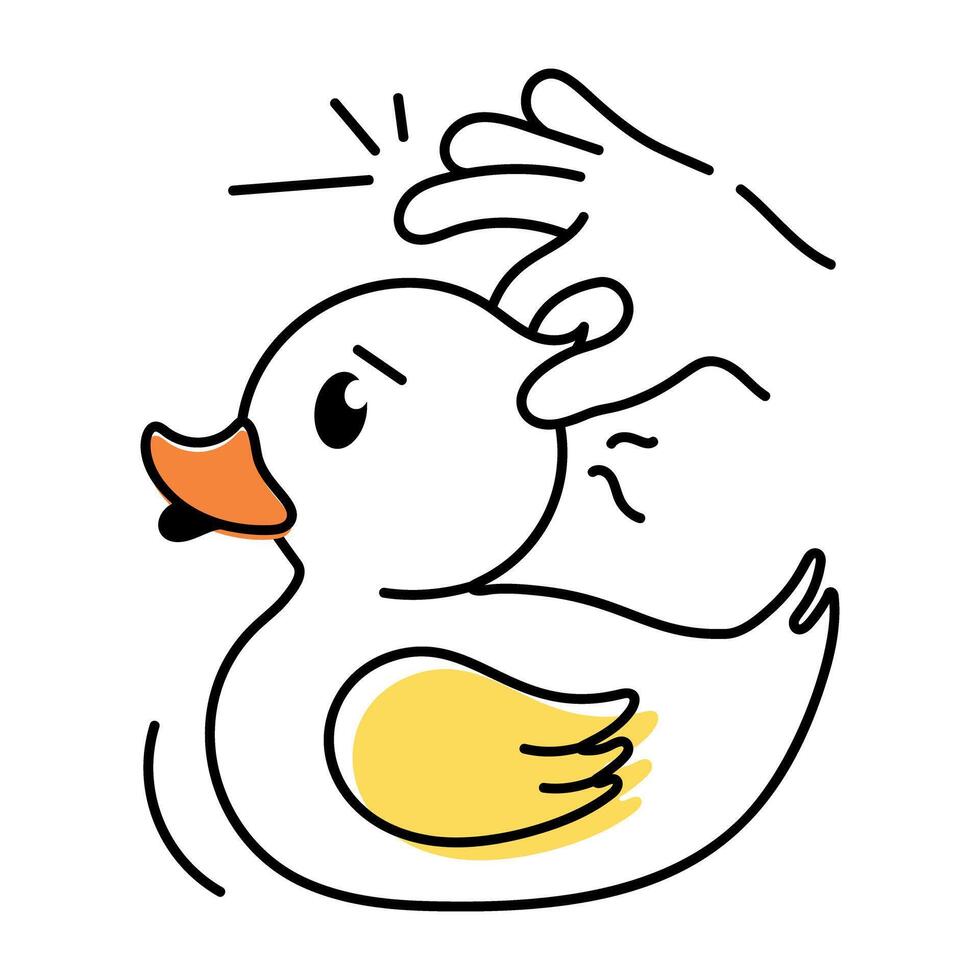 Funny Duck Doodles vector